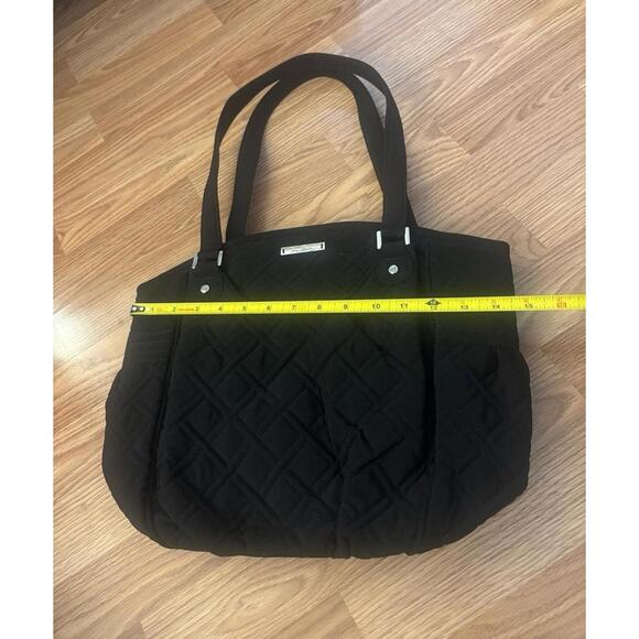 Vera Bradley Glenna Classic Black Quilted Satchel Bag - Picture 6 of 8